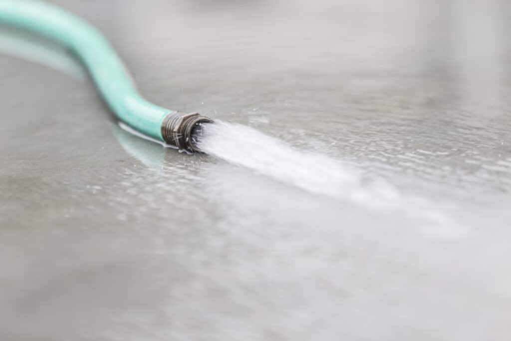 Garden Hose with Flowing Water