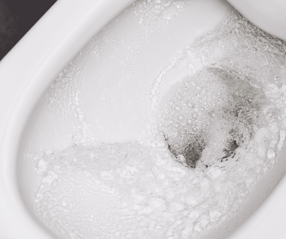 water swirling in a toilet bowl