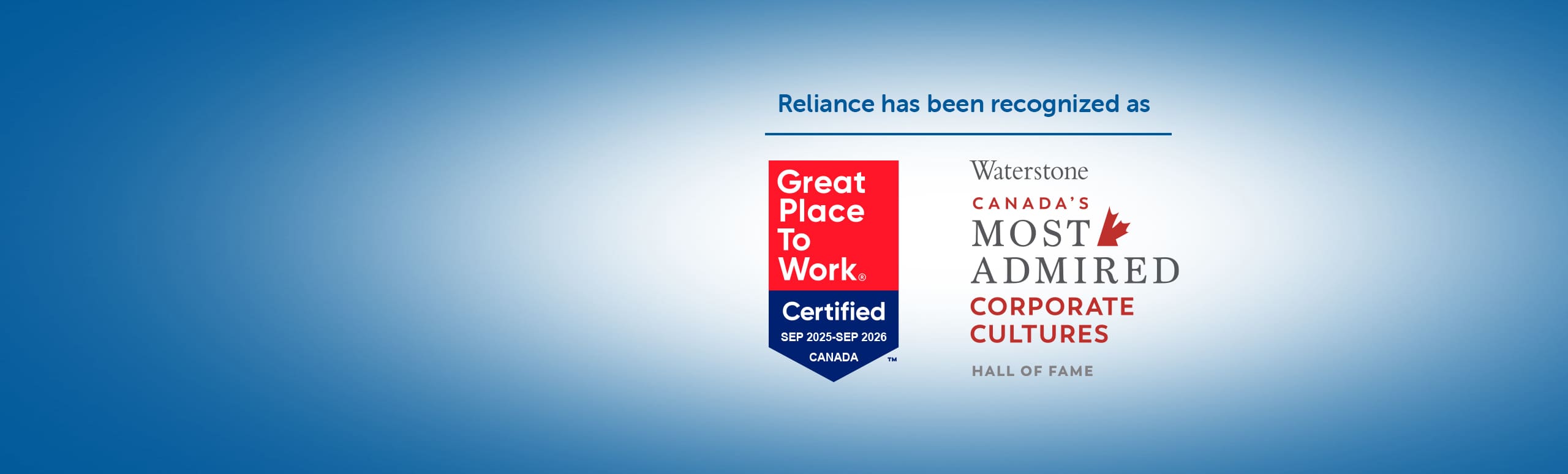 graphics for Great Place to Work and Canada's Most Admired Culture